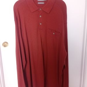 Talbots Men's pima cotton long sleeve polo